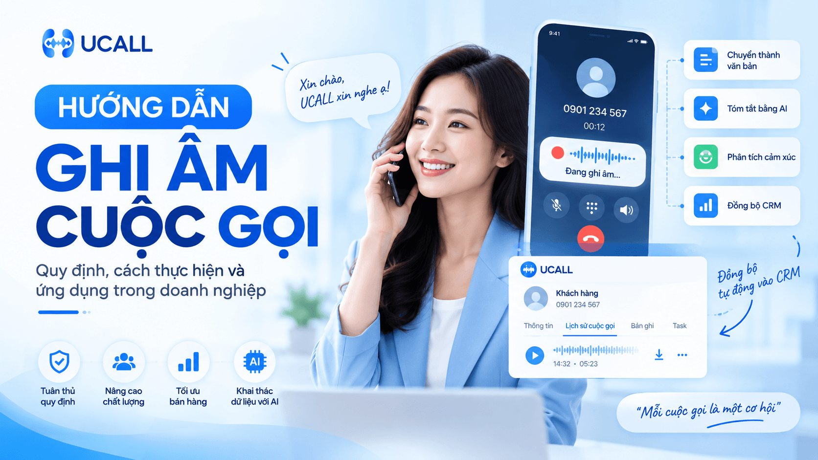 Hướng dẫn ghi âm cuộc gọi trên điện thoại và tổng đài doanh nghiệp