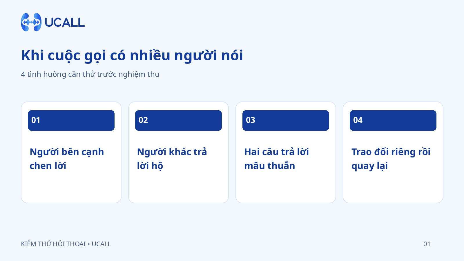 Callbot gặp nhiều người cùng nói: 4 tình huống nên thử trước nghiệm thu