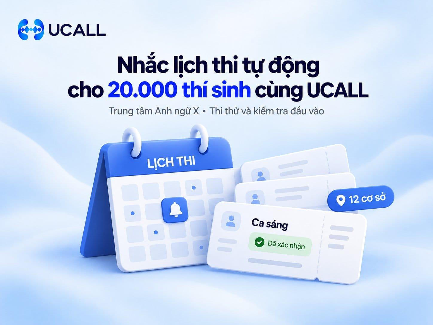 Case Study Giáo Dục: Nhắc Lịch Thi Giáo Dục Tự Động Cho 20.000 Học Viên Nhờ UCALL